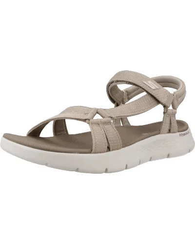 Sandały SKECHERS GO WALK FLEX SANDAL Jasnobrązowy