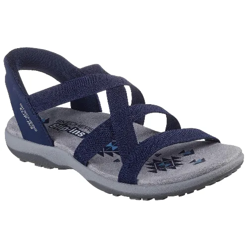 Sandały SKECHERS REGGAE SLIM STRETCH FLEX Niebieski