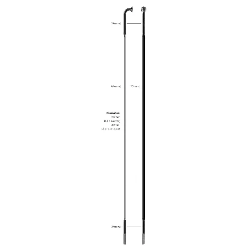 Sapim CX-Ray płaskie szprychy 14-224 czarne z nyplem 20 szt