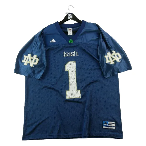 Second life - Adidas koszulka męska NCAA Notre Dame Y2K - Jak nowy