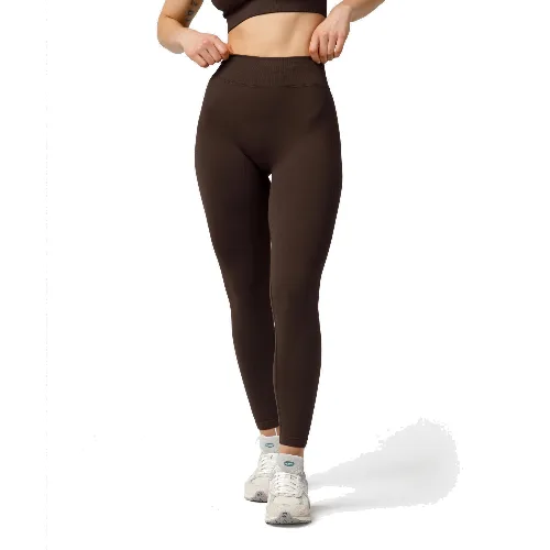 Second Life - Legginsy bezszwowe push-up Carpatree Elite brązowe