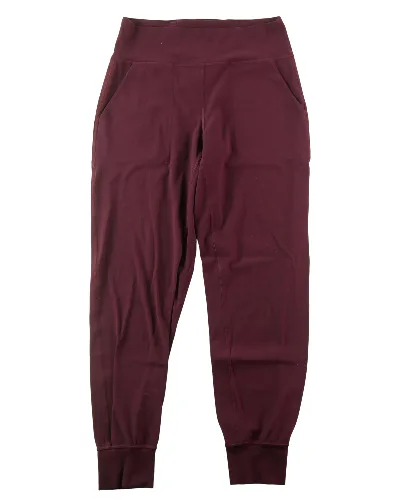 Second life - Legginsy damskie krótkie bordeaux - Jak nowy