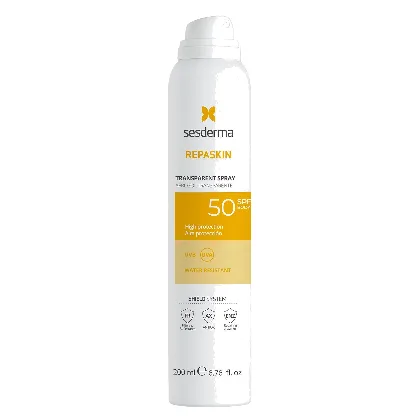 Sesderma Repaskin Transparent, Przezroczysty spray przeciwsłoneczny do ciała SPF50