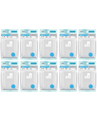 Shiseido - Sea Breeze Face & Body Ice Sheet - 30 arkusze - Frozen Mint (10szt.) Set
