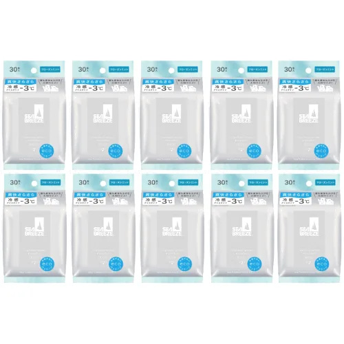 Shiseido - Sea Breeze Face & Body Ice Sheet - 30 arkusze - Frozen Mint (10szt.) Set