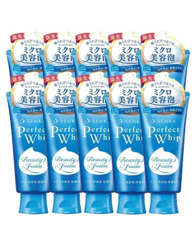 Shiseido - Senka Perfect Whip Cleansing Foam (2023 Version) - 120g (10szt.) Set
