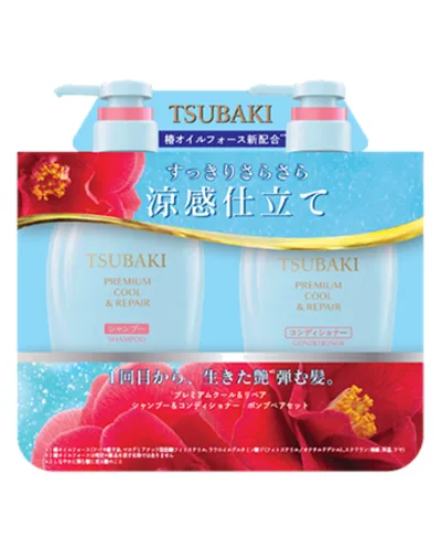 Shiseido - Tsubaki Premium Cool & Repair Shampoo & Conditioner Set - 450ml + 450ml