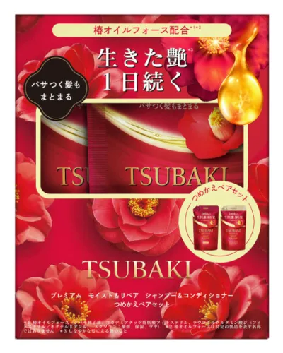 Shiseido - Tsubaki Premium Moist & Repair Shampoo & Conditioner Refill Pair Set - 300ml + 300ml
