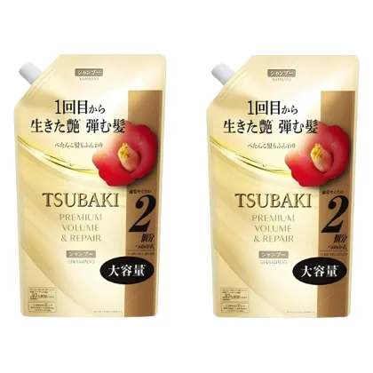 Shiseido - Tsubaki Premium Volume & Repair Shampoo Refill - 600ml (2szt.) Set