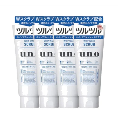 Shiseido - Uno Whip Wash - Scrub - 130g 4szt. Set
