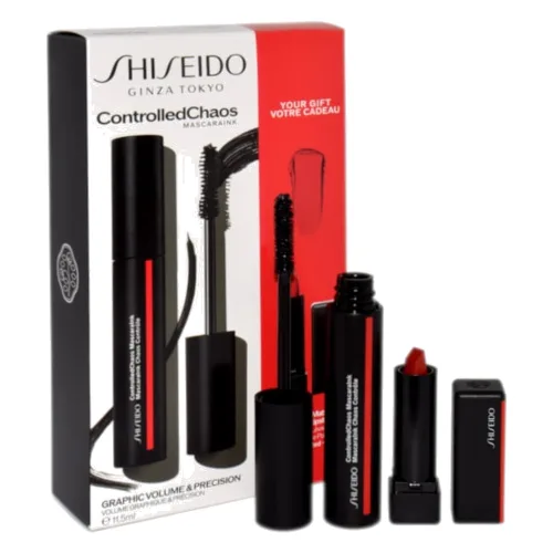 SHISEIDO Zestaw Kosmetyków do Makijażu Tusz + Pomadka