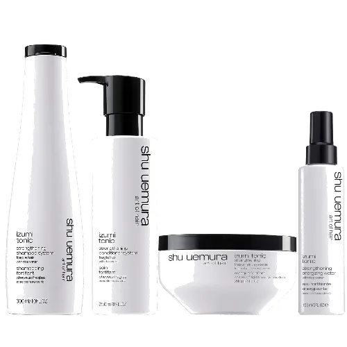 Shu Uemura Art of Hair Izumi Tonic Rice Water Shampoo, Conditioner, Hair Mask and Tonic Water Routine