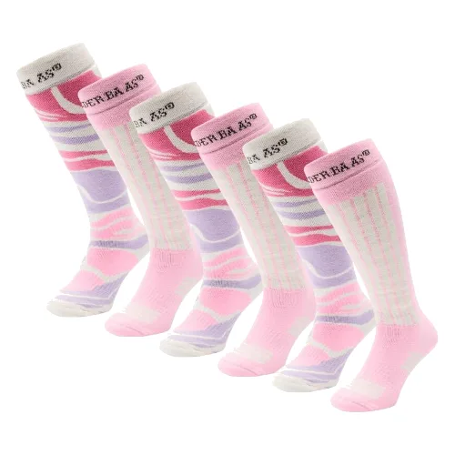 Skarpety narciarskie - Damskie - 6 par - Powder Rose