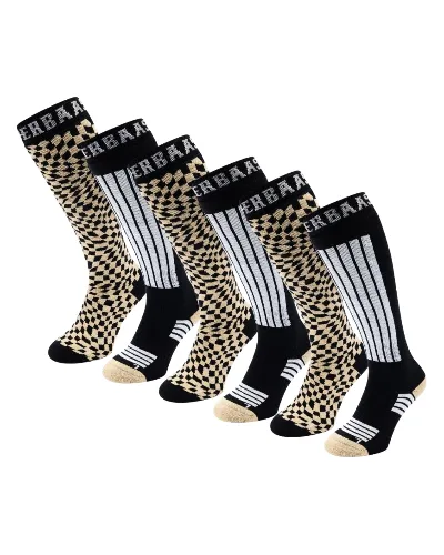 Skarpety narciarskie - Unisex - 6 par - Ciepły piasek