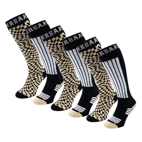 Skarpety narciarskie - Unisex - 6 par - Ciepły piasek