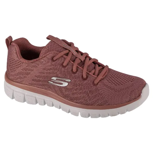 Skechers Graceful - Get Connected 12615-MVE, Damskie, Różowe, buty sneakers, przewiewna siateczka, rozmiar: 37