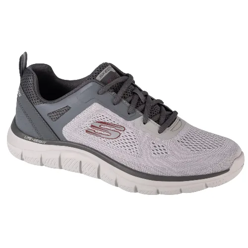 Skechers Track-Broader 232698-GYCC, Męskie, Szare, buty sneakers, tkanina, rozmiar: 45