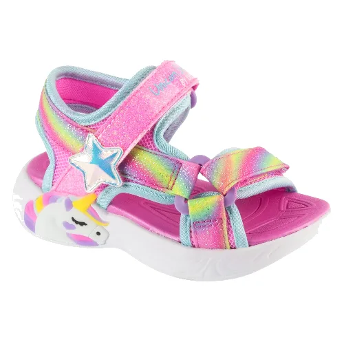 Skechers Unicorn Dreams Sandal - Dreamy Unicorns 303107N-PKMT, Dla dziewczynki, Różowe, sandały, tkanina, rozmiar: 22