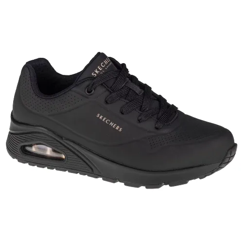 Skechers Uno-Stand on Air 73690-BBK, Damskie, Czarne, buty sneakers, skóra syntetyczna, rozmiar: 36