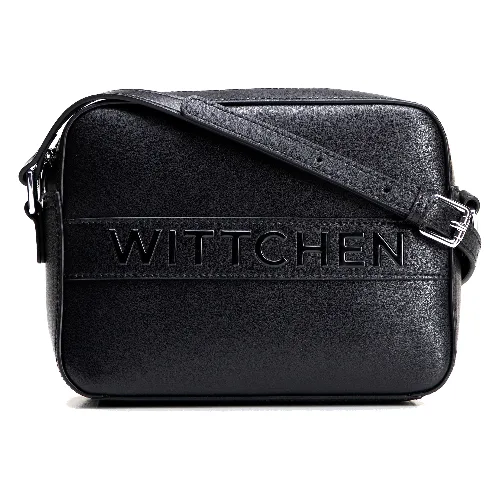 Skórzana torebka crossbody pudełkowa czarna