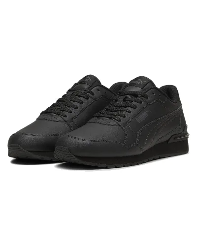 Skórzane sneakersy unisex ST Runner v4 PUMA Black Shadow Gray