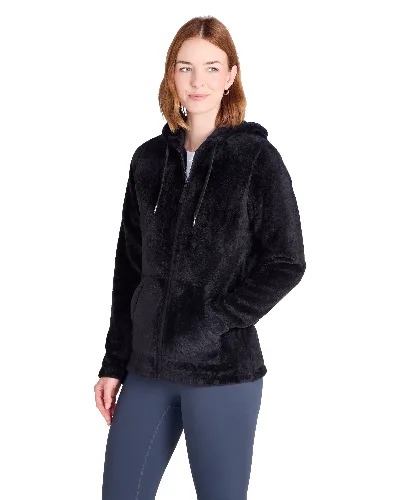Snaggle – damski polar z kapturem - Black