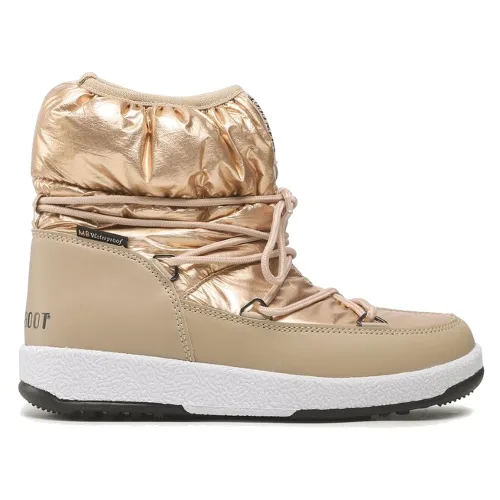 Śniegowce Moon Boot Jr Girl Low Nylon 34051800 Złoty