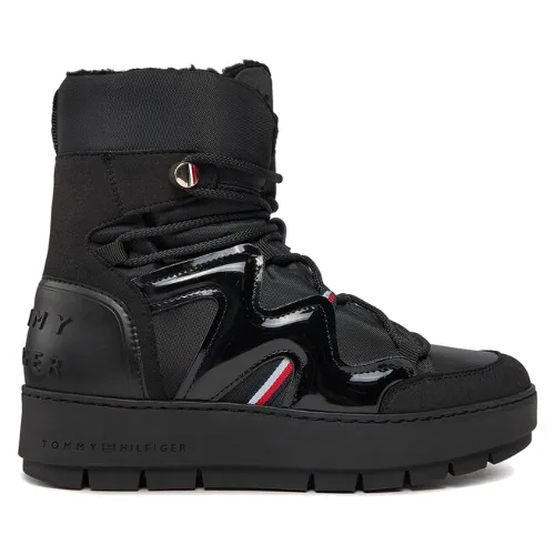 Śniegowce Tommy Hilfiger Patent Snowboot FW0FW07852 Czarny