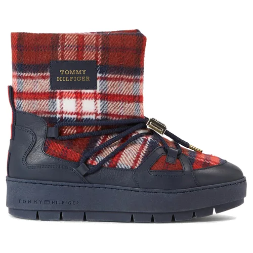 Śniegowce Tommy Hilfiger Tartan Snowboot FW0FW07612 Niebieski