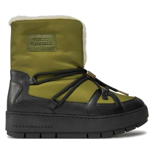 Śniegowce Tommy Hilfiger Tommy Essential Snowboot FW0FW07504 Zielony