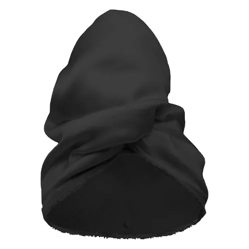 So fluffy Jedwabno bambusowy turban Szlafroki i ręczniki 1 ct Czarny