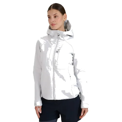 SOFTSHELL DAMSKI 4F KURTKA WIATROODPORNA MEMBRANA 10000 SZARA