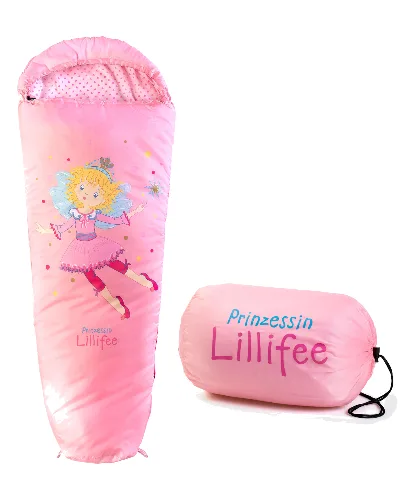 Śpiwór kempingowy dla dzieci mumia Princesse Lillifee, różowy, 3°C