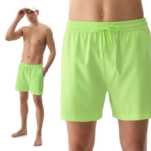 SPODENKI MĘSKIE 4F SPORTOWE PLAŻOWE KĄPIELOWE PRZED KOLANO KOLOR ZIELONY