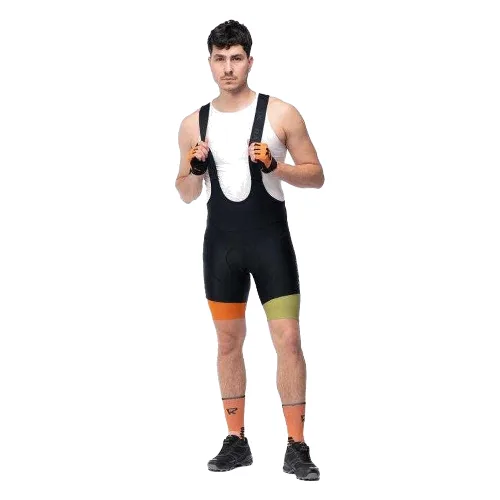 Spodenki Rowerowe Na Szelkach Męskie Logo Toki