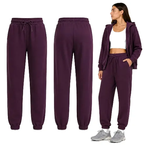 SPODNIE DAMSKIE DRESOWE 4F JOGGERY SPORTOWE BASIC CZERWONE