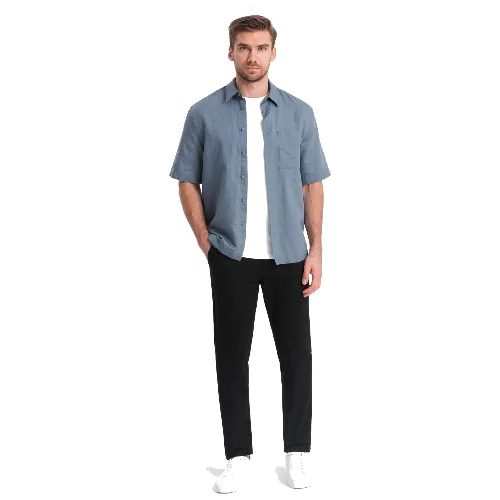 Spodnie męskie chino SLIM FIT - czarne V4