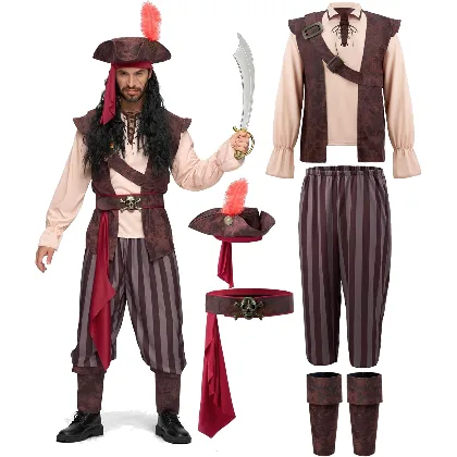 Spooktacular Pirat Kostium Męski Caribbean XL(dla dorosłych)