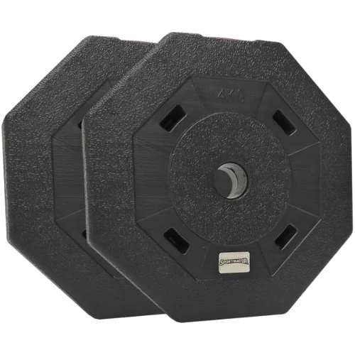 SPORTINATOR 4 kg Bumper Plates Fitness Weight Plates 2 szt.