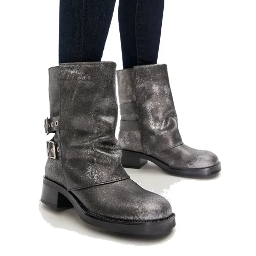 Steve Madden Botki Bonfire SM11003415 Srebrny