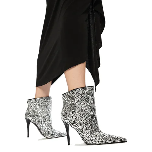 Steve Madden Botki Sentinel-R SM11003450 Srebrny