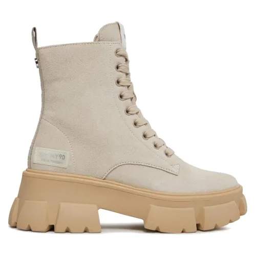 Steve Madden Trapery Tanker Bootie SM11001261 SM11001261-846 Beżowy