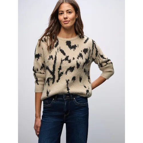 Street One Sweter z dzianiny Kobiety beżowy