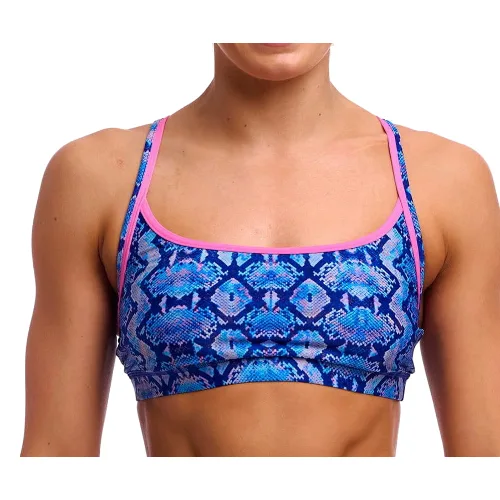 Strój dwuczęściowy Funkita Sports Top Blue Viper - góra od bikini