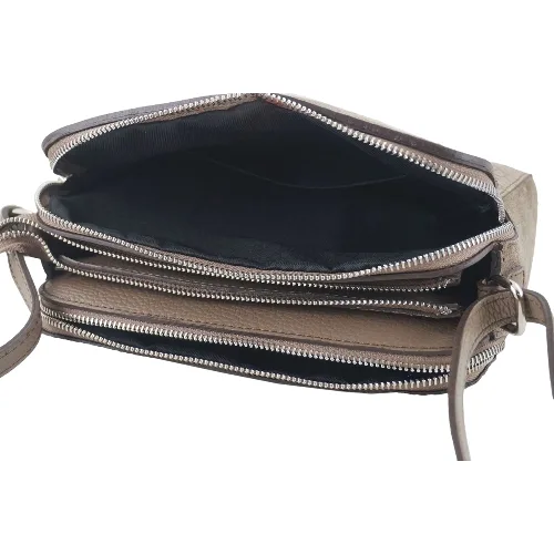 Stylowa torebka crossbody trzykomorowa - Granatowa