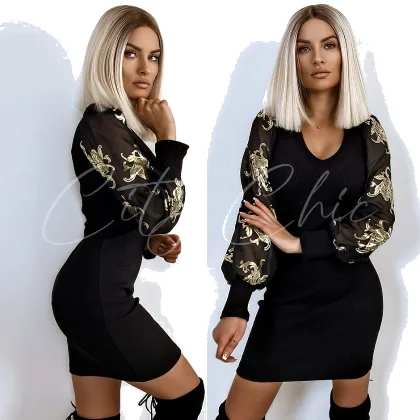 SUKIENKA BUFKI 485 GOLD PATTERN