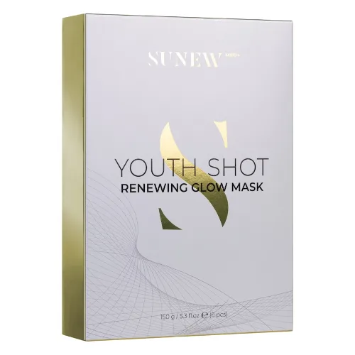 Sunewmed+ Youth Shot Maska w płachcie do twarzy regenerująca + glow 6 szt Maseczki w płachcie 6 ct