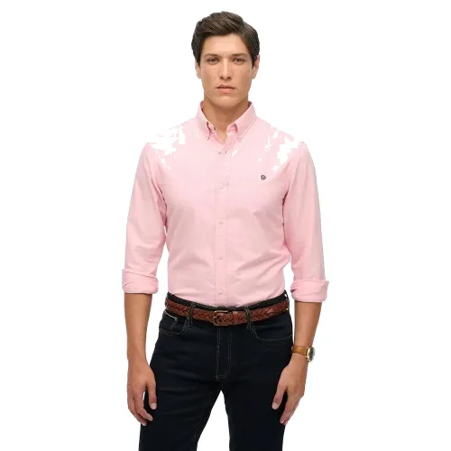 superdry Classic Oxford Koszula z długim rękawem z bawełny organicznej - krój