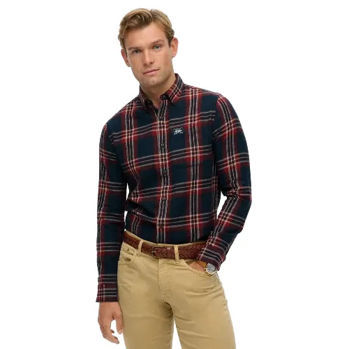 superdry Koszula lumberjack z długim rękawem bawełniana - Michigan Check Navy