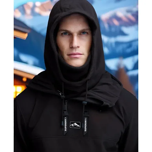 superdry Snood maska narciarska z polaru - Black